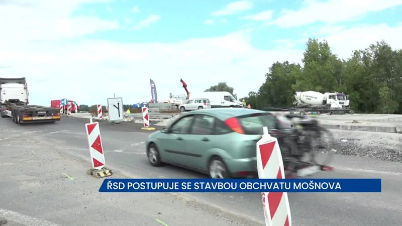 obrázek: ŘSD postupuje se stavbou obchvatu Mošnova, na místě dejte pozor na dopravní komplikace