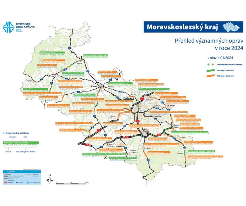 obrázek: Správa Ostrava pokračuje se stavbami, zatímco údržba a opravy v roce 2024 vyjdou více než na miliardu korun