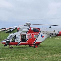 Čtyřletý chlapec spadl do retenční nádrže na Domažlicku. Do nemocnice ho přepravil vrtulník