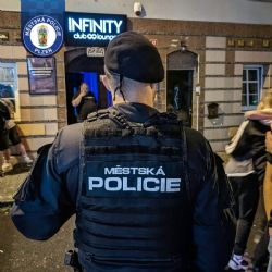 Stovky kontrol během jediné noci. Centrum Plzně zaplnily desítky policejních hlídek